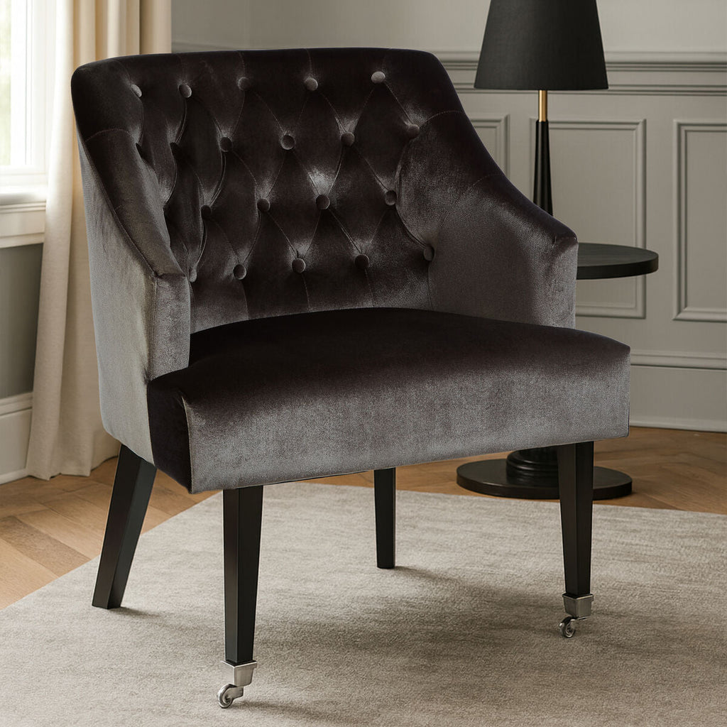 Grey Velvet Chair | Darwin