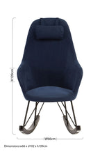 Blue Fabric Rocking Chair | Kolding