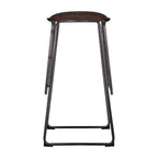 Mocha Bar Stool with Gunmetal Legs | Dalston