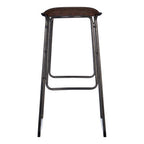 Mocha Bar Stool with Gunmetal Legs | Dalston