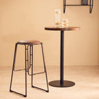 Mocha Bar Stool with Gunmetal Legs | Dalston
