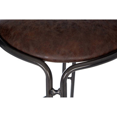 Mocha Bar Stool with Gunmetal Legs | Dalston