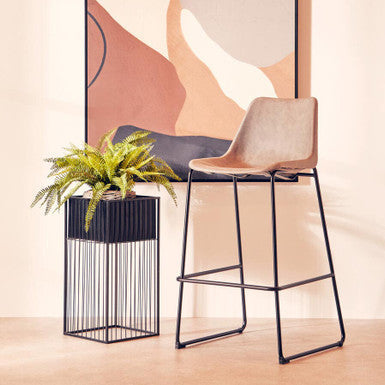 Dalston Ash Bar Chair With Angled Legs