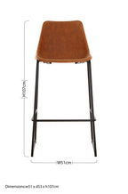 Camel Bar Chair with Black Legs | Dalston
