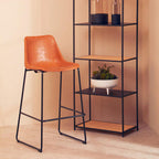 Camel Bar Chair with Black Legs | Dalston
