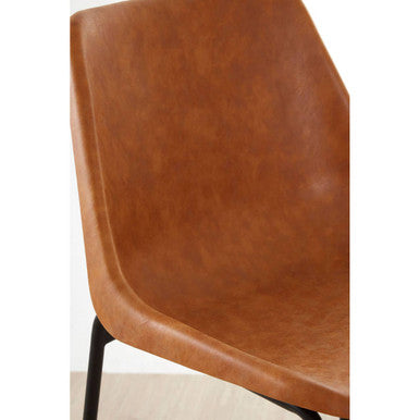 Camel Bar Chair with Black Legs | Dalston