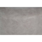 Ash Grey Faux Leather Pouffe | Dalston