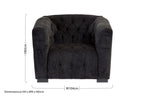 Black Fabric Armchair | Fenton