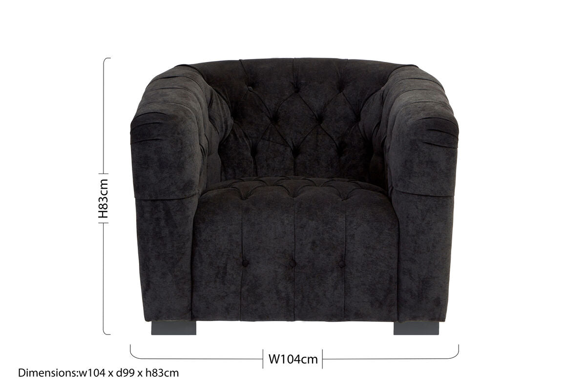 Black Fabric Armchair | Fenton