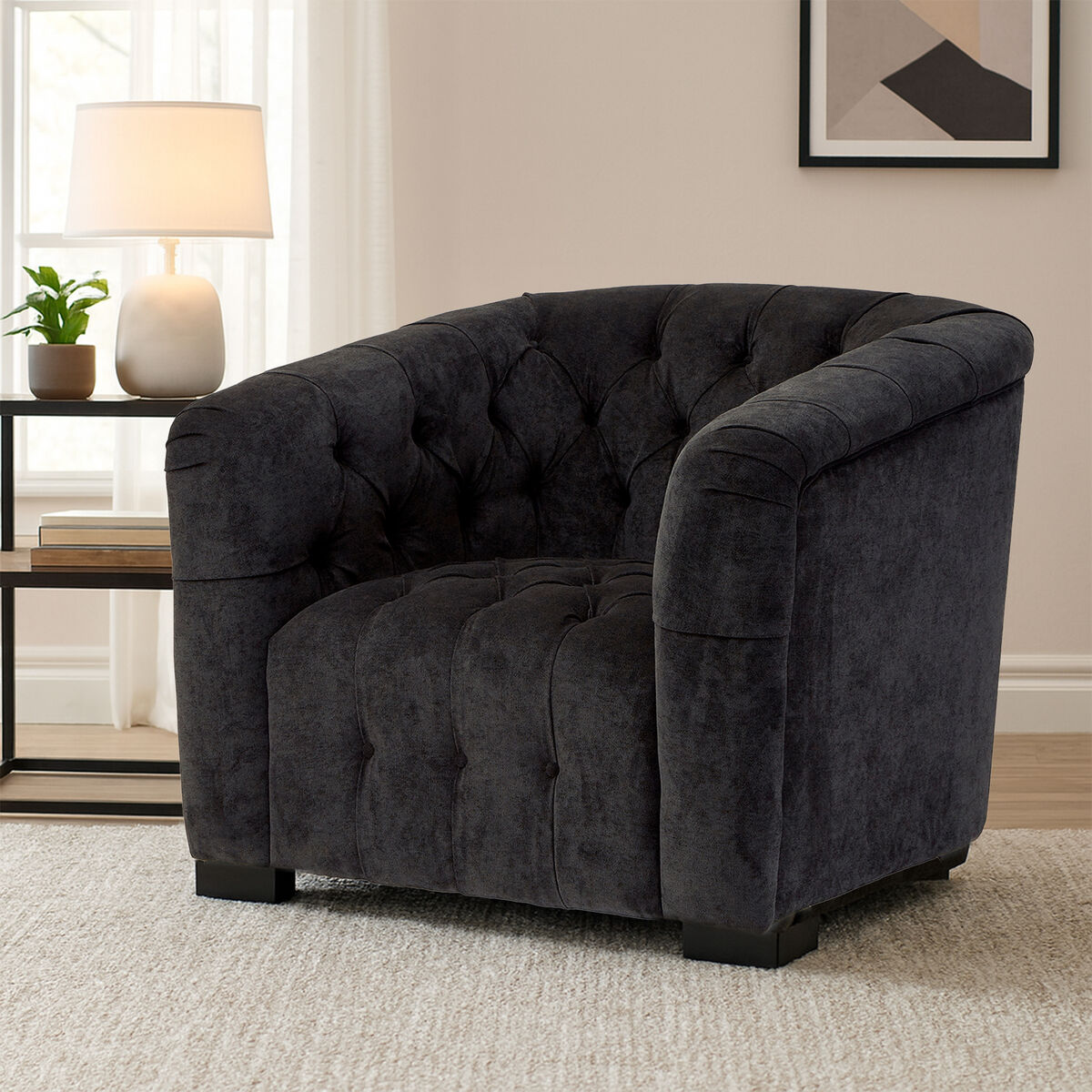 Black Fabric Armchair | Fenton