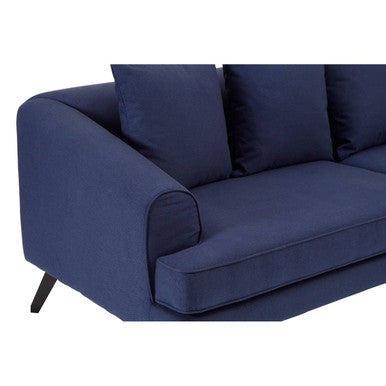 3 Seater Navy Fabric Sofa | Mylo