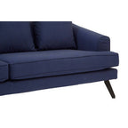 3 Seater Navy Fabric Sofa | Mylo