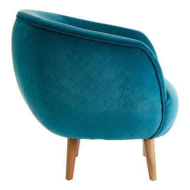 Teal Fabric Curved Lounge Chair | Oscar