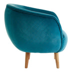 Teal Fabric Curved Lounge Chair | Oscar