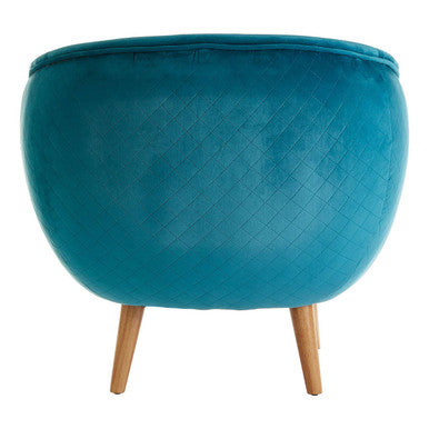 Teal Fabric Curved Lounge Chair | Oscar