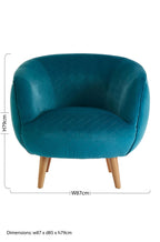 Teal Fabric Curved Lounge Chair | Oscar