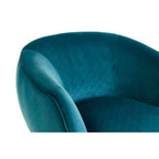 Teal Fabric Curved Lounge Chair | Oscar