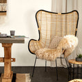 Natural Rattan Wingback Chair | Java