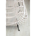 White Washed Rattan Curved Chair | Java