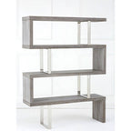 Grey Elm Wood 4 Tier Bookshelf | Ulmus