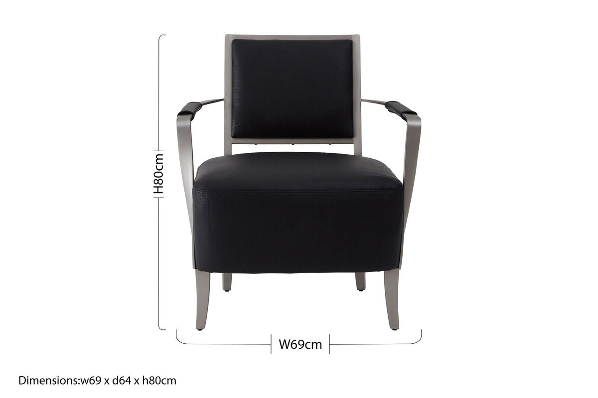 Black Leather Armchair | Moda