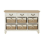 Storage Cabinet with 6 Willow Baskets | Hendra