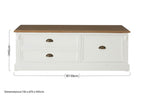 Fir Wood Veneer Top and White Wooden Coffee Table with 3 Drawers | Hardwick