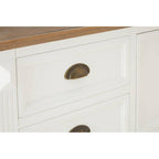 Fir Wood Veneer Top and White Wooden Square Coffee Table with 3 Drawers | Hardwick