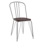 Grey Metal Frame and Elm Wood Chair | District