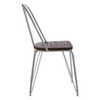 Grey Metal Frame and Elm Wood Chair | District