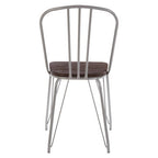 Grey Metal Frame and Elm Wood Chair | District