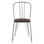 Grey Metal Frame and Elm Wood Chair | District