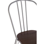Grey Metal Frame and Elm Wood Chair | District