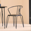 Black Metal and Elm Wood Armchair | District