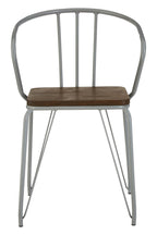 Grey Metal and Elm Wood Armchair | District