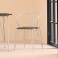 Grey Metal and Elm Wood Armchair | District