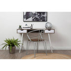 Grey Metal and Elm Wood Armchair | District