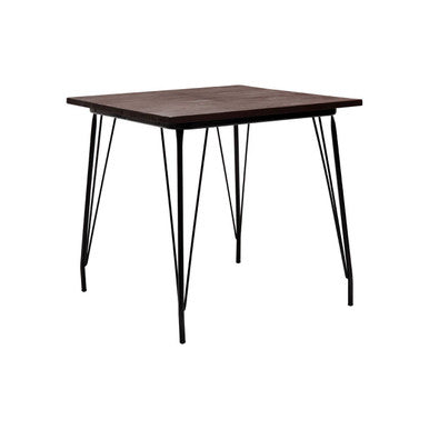 Black Metal Legs and Elm Wood Top Dining Table | District