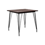 Black Metal Legs and Elm Wood Top Dining Table | District