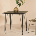 Black Metal Legs and Elm Wood Top Dining Table | District