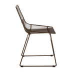 Bronze Metal Wire Tapered Legs Chair | District