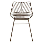 Bronze Metal Wire Tapered Legs Chair | District