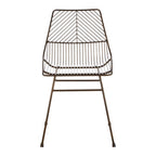 Bronze Metal Wire Tapered Legs Chair | District