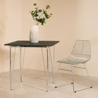 Chrome Metal Wire Tapered Legs Chair | District