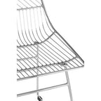 Chrome Metal Wire Tapered Legs Chair | District