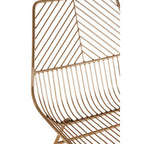 District Small Gold Finish Metal Wire Chair
