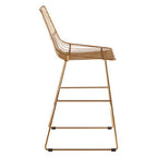 Gold Metal Wire Tapered Bar Chair | District