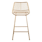 Gold Metal Wire Tapered Bar Chair | District