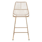 Gold Metal Wire Tapered Bar Chair | District