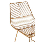 Gold Metal Wire Tapered Bar Chair | District